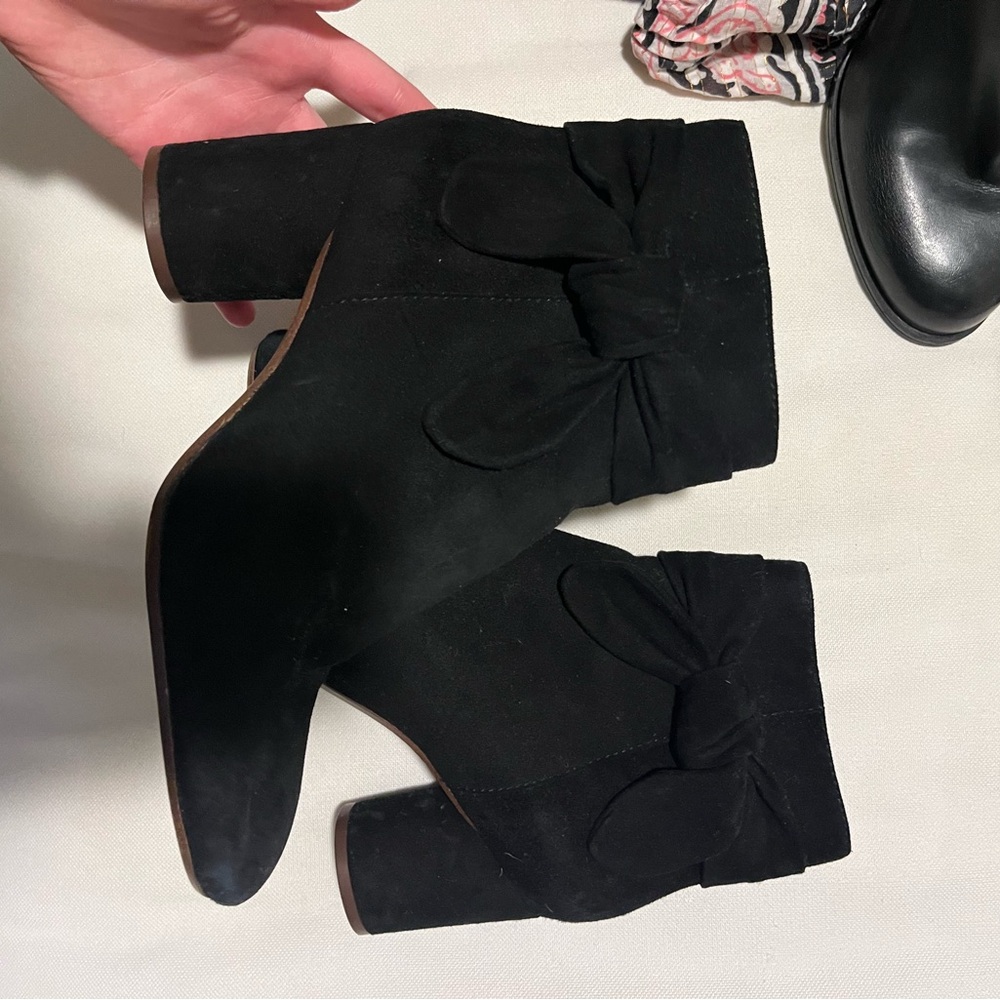 Madewell Black Suede Ankle Booties
